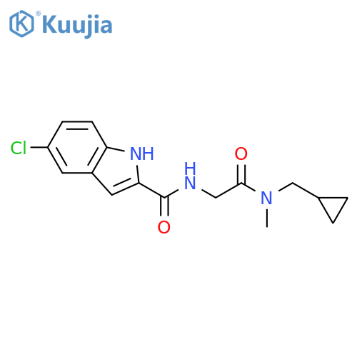 1H-Indole-2-carboxamide,5-chloro-N-[2-[(cyclopropylmethyl)methylamino]-2-oxoethyl]- structure