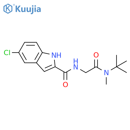 1H-Indole-2-carboxamide,5-chloro-N-[2-[(1,1-dimethylethyl)methylamino]-2-oxoethyl]- structure