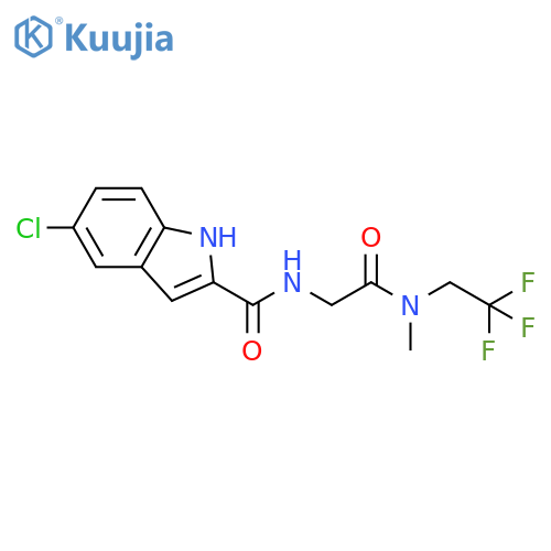 1H-Indole-2-carboxamide,5-chloro-N-[2-[methyl(2,2,2-trifluoroethyl)amino]-2-oxoethyl]- structure