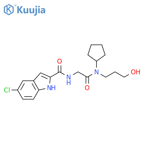 1H-Indole-2-carboxamide,5-chloro-N-[2-[cyclopentyl(3-hydroxypropyl)amino]-2-oxoethyl]- structure