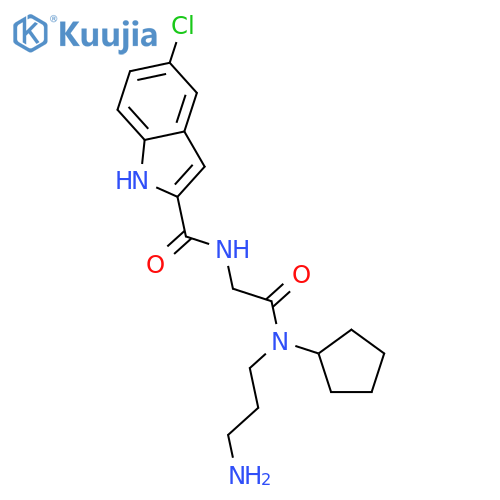 1H-Indole-2-carboxamide,N-[2-[(3-aminopropyl)cyclopentylamino]-2-oxoethyl]-5-chloro- structure