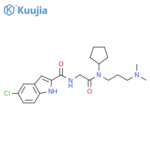 1H-Indole-2-carboxamide,5-chloro-N-[2-[cyclopentyl[3-(dimethylamino)propyl]amino]-2-oxoethyl]- structure
