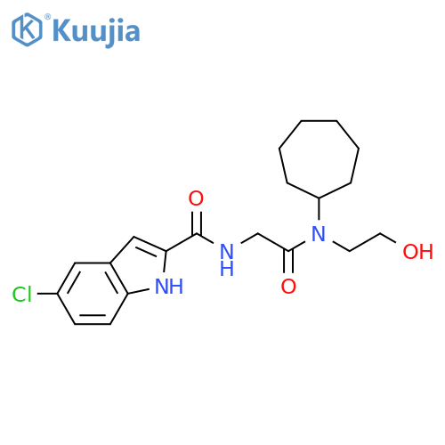 1H-Indole-2-carboxamide,5-chloro-N-[2-[cycloheptyl(2-hydroxyethyl)amino]-2-oxoethyl]- structure