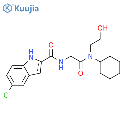 1H-Indole-2-carboxamide,5-chloro-N-[2-[cyclohexyl(2-hydroxyethyl)amino]-2-oxoethyl]- structure