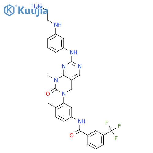 Benzamide,N-[3-[7-[[3-[(2-aminoethyl)amino]phenyl]amino]-1,4-dihydro-1-methyl-2-oxopyrimido[4,5-d]pyrimidin-3(2H)-yl]-4-methylphenyl]-3-(trifluoromethyl)- structure