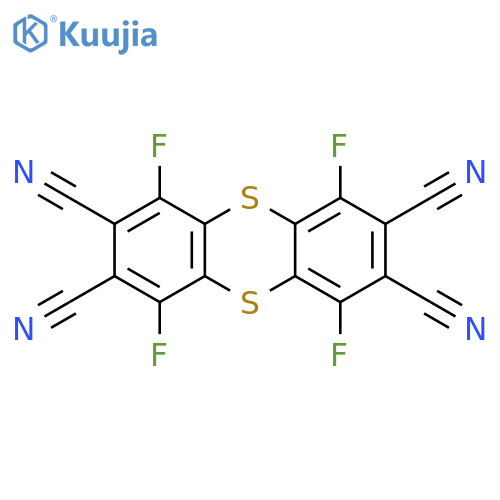 2,3,7,8-Thianthrenetetracarbonitrile, 1,4,6,9-tetrafluoro- structure
