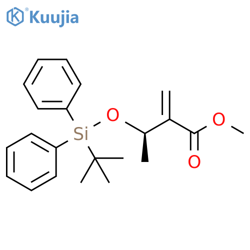 Butanoic acid, 3-[[(1,1-dimethylethyl)diphenylsilyl]oxy]-2-methylene-,methyl ester, (3R)- structure