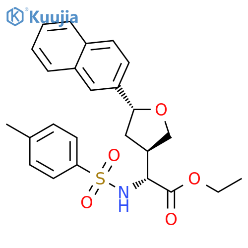 ETHYL (R)-2-((4-METHYLPHENYL)SULFONAMIDO)-2-((3R,5R)-5-(NAPHTHALEN-2-YL)TETRAHYDROFURAN-3-YL)ACETATE structure