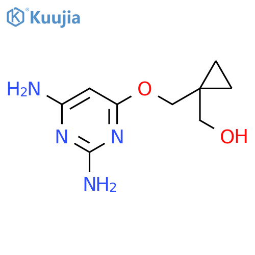 Cyclopropanemethanol, 1-[[(2,6-diamino-4-pyrimidinyl)oxy]methyl]- structure