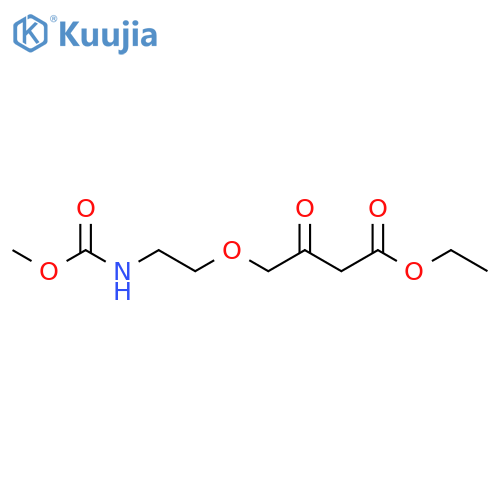 Butanoic acid, 4-[2-[(methoxycarbonyl)amino]ethoxy]-3-oxo-, ethyl ester structure