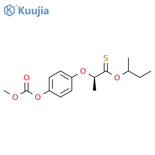 Propanethioic acid, 2-[4-[(methoxycarbonyl)oxy]phenoxy]-, S-butylester, (2R)- structure