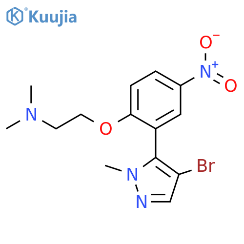 Ethanamine,2-[2-(4-bromo-1-methyl-1H-pyrazol-5-yl)-4-nitrophenoxy]-N,N-dimethyl- structure