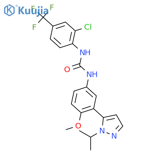 Urea,N-[2-chloro-4-(trifluoromethyl)phenyl]-N'-[4-methoxy-3-[1-(1-methylethyl)-1H-pyrazol-5-yl]phenyl]- structure