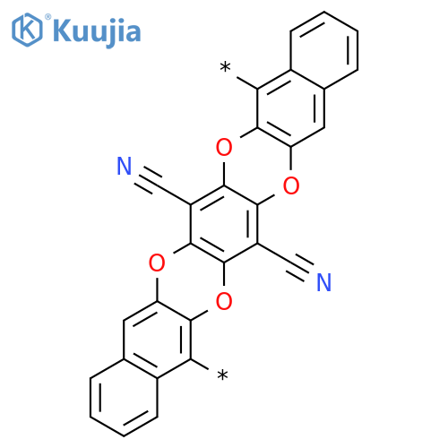 Poly(7,16-dicyanodinaphtho[2,3-e:2',3'-e']benzo[1,2-b:4,5-b']bis[1,4]dioxin-5,14-diyl) structure