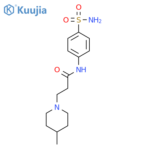 1-PIPERIDINEPROPANAMIDE, N-[4-(AMINOSULFONYL)PHENYL]-4-METHYL- structure