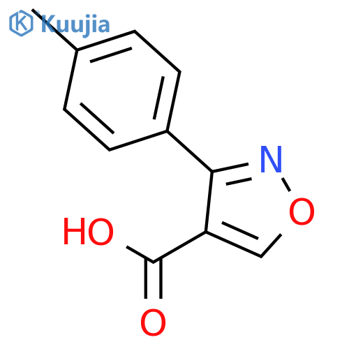 4-Isoxazolecarboxylic acid, 3-(4-methylphenyl)- structure