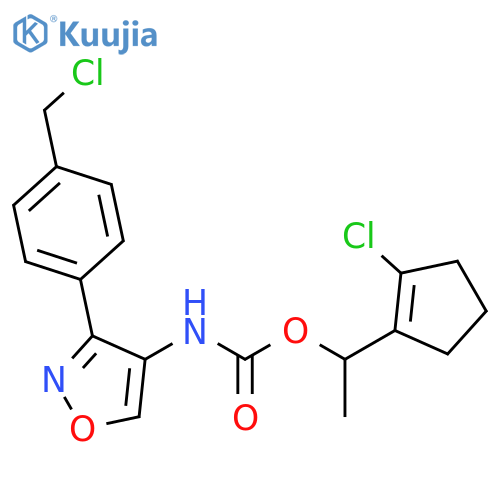 Carbamic acid, [3-[4-(chloromethyl)phenyl]-4-isoxazolyl]-,1-(2-chloro-1-cyclopenten-1-yl)ethyl ester structure
