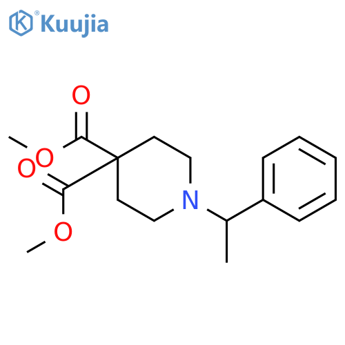 4,4-Piperidinedicarboxylic acid, 1-[(1S)-1-phenylethyl]-, dimethyl ester structure