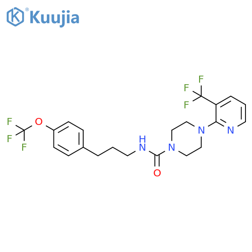 1-Piperazinecarboxamide,N-[3-[4-(trifluoromethoxy)phenyl]propyl]-4-[3-(trifluoromethyl)-2-pyridinyl]- structure