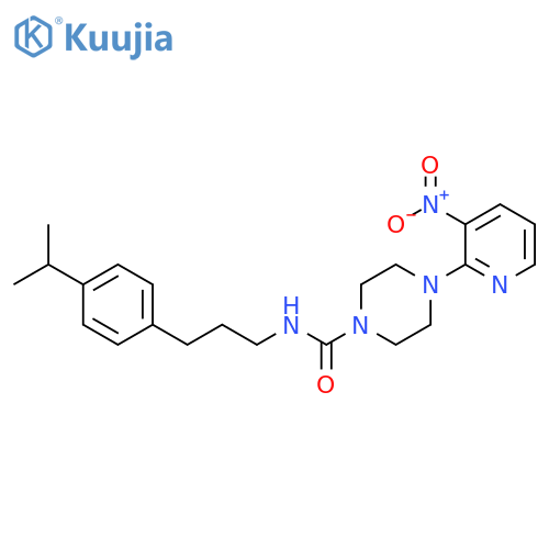 1-Piperazinecarboxamide,N-[3-[4-(1-methylethyl)phenyl]propyl]-4-(3-nitro-2-pyridinyl)- structure