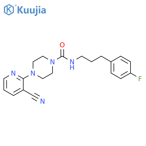 1-Piperazinecarboxamide,4-(3-cyano-2-pyridinyl)-N-[3-(4-fluorophenyl)propyl]- structure