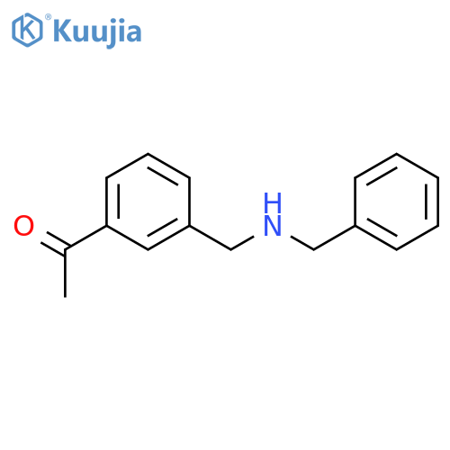 ETHANONE, 1-[3-[[(PHENYLMETHYL)AMINO]METHYL]PHENYL]- structure