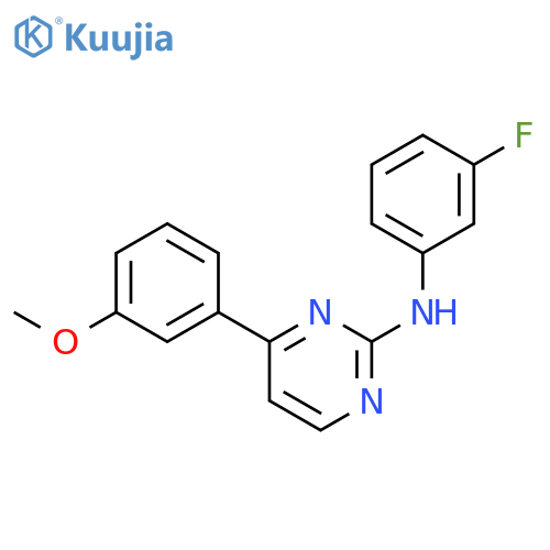 2-Pyrimidinamine, N-(3-fluorophenyl)-4-(3-methoxyphenyl)- structure