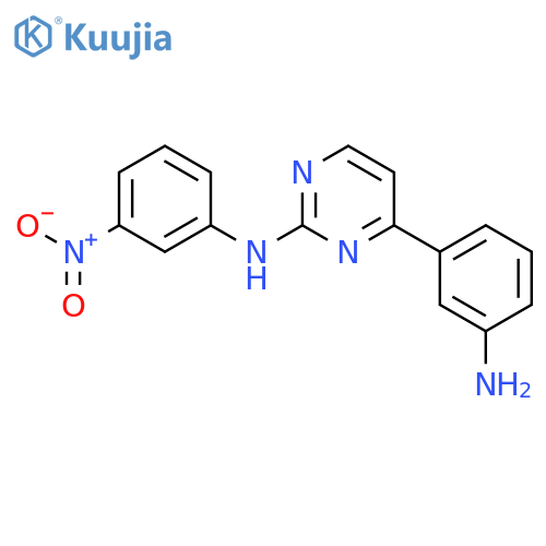 2-PYRIMIDINAMINE, 4-(3-AMINOPHENYL)-N-(3-NITROPHENYL)- structure