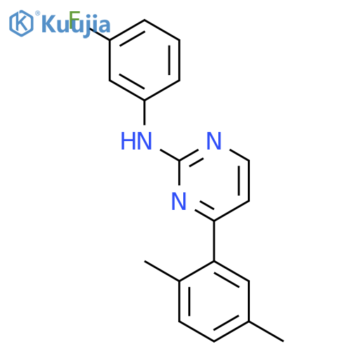 2-Pyrimidinamine, 4-(2,5-dimethylphenyl)-N-(3-fluorophenyl)- structure