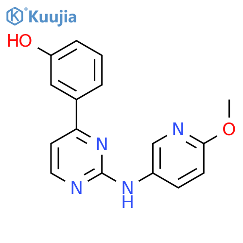 Phenol, 3-[2-[(6-methoxy-3-pyridinyl)amino]-4-pyrimidinyl]- structure