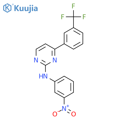 2-Pyrimidinamine, N-(3-nitrophenyl)-4-[3-(trifluoromethyl)phenyl]- structure