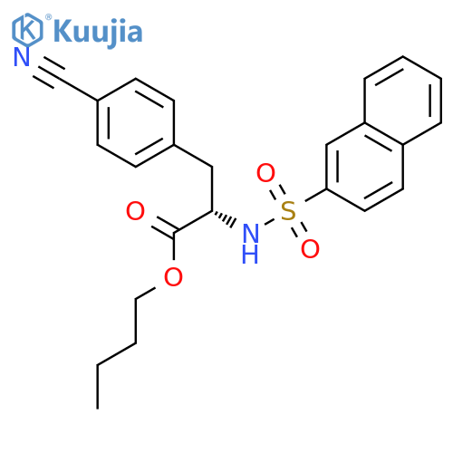 PHENYLALANINE, 4-CYANO-N-(2-NAPHTHALENYLSULFONYL)-, BUTYL ESTER structure