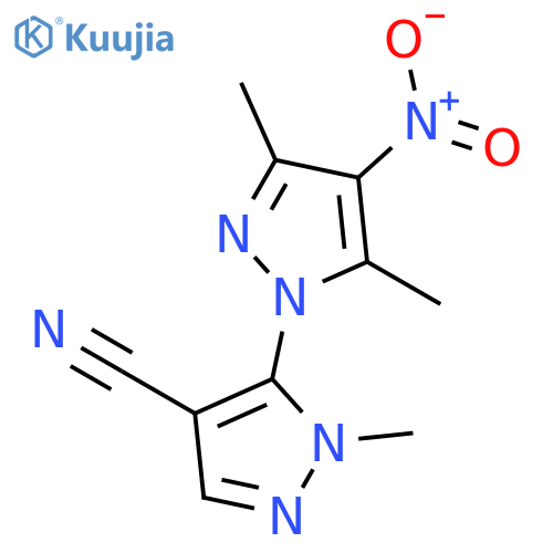 [1,5'-Bi-1H-pyrazole]-4'-carbonitrile, 1',3,5-trimethyl-4-nitro- structure
