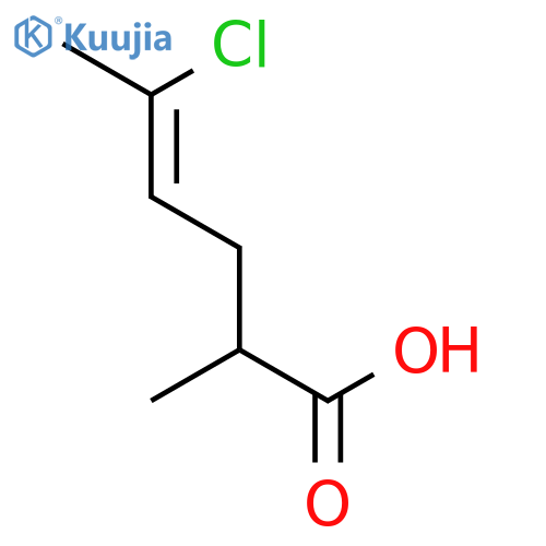 4-Hexenoic acid, 5-chloro-2-methyl-, (Z)- structure