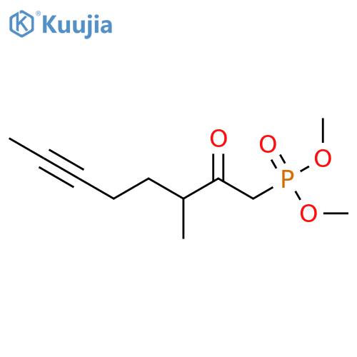 PHOSPHONIC ACID, (3-METHYL-2-OXO-6-OCTYNYL)-, DIMETHYL ESTER structure