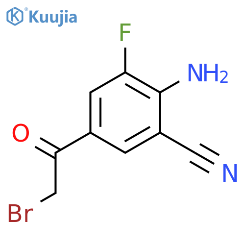 Benzonitrile, 2-amino-5-(bromoacetyl)-3-fluoro- structure
