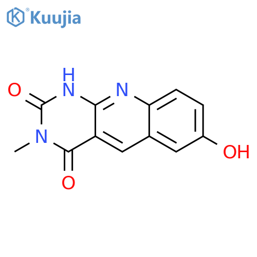 Pyrimido[4,5-b]quinoline-2,4(1H,3H)-dione, 7-hydroxy-3-methyl- structure