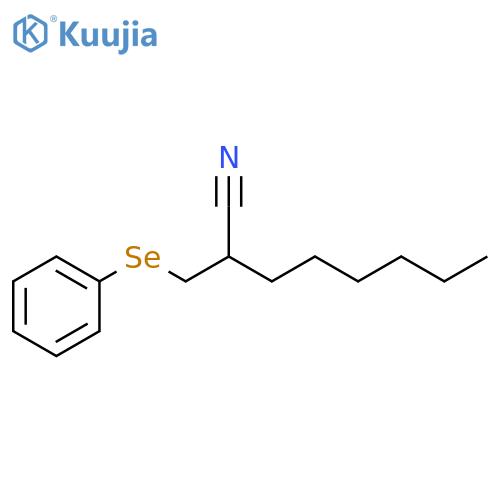 Octanenitrile, 2-[(phenylseleno)methyl]- structure