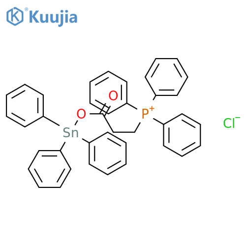 Phosphonium, [3-oxo-3-[(triphenylstannyl)oxy]propyl]triphenyl-, chloride structure