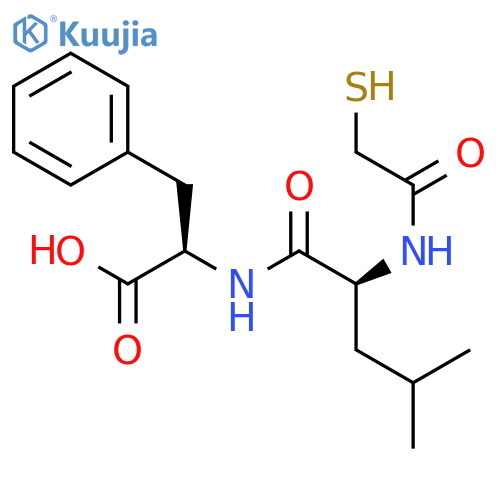 D-Phenylalanine, N-[N-(mercaptoacetyl)-L-leucyl]- structure