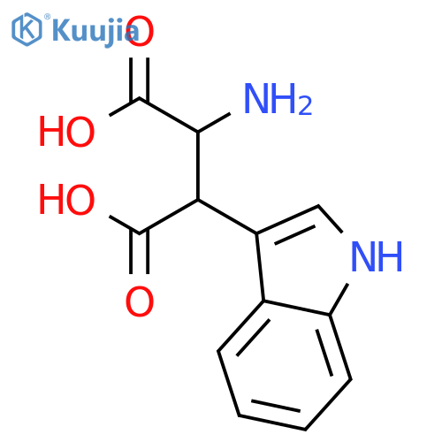 3-(1H-indol-3-yl)aspartic acid structure