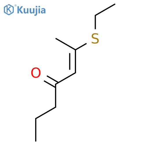 2-Hepten-4-one, 2-(ethylthio)- structure