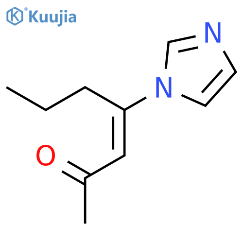 3-Hepten-2-one, 4-(1H-imidazol-1-yl)- structure