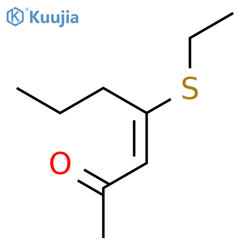 3-Hepten-2-one, 4-(ethylthio)- structure