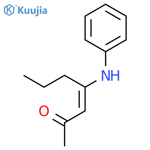 3-HEPTEN-2-ONE, 4-(PHENYLAMINO)- structure