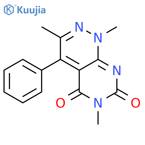 Pyrimido[4,5-c]pyridazine-5,7(1H,6H)-dione, 1,3,6-trimethyl-4-phenyl- structure