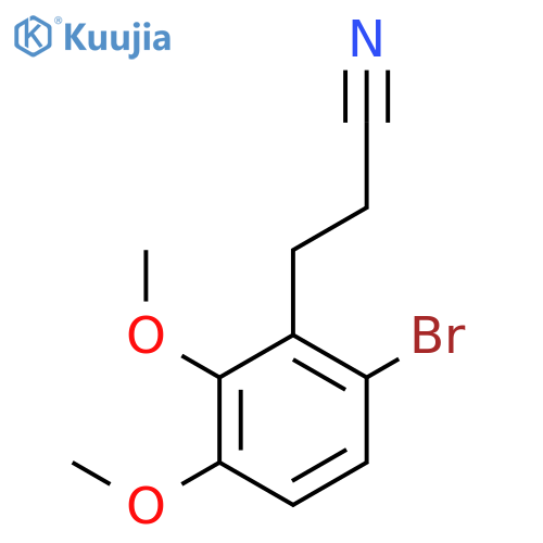 BENZENEPROPANENITRILE, 6-BROMO-2,3-DIMETHOXY- structure