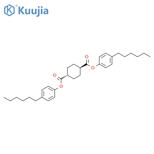 1,4-Cyclohexanedicarboxylic acid, bis(4-hexylphenyl) ester, trans- structure