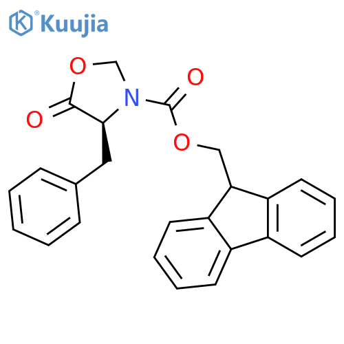 9H-Fluoren-9-ylmethyl (4S)-4-benzyl-5-oxo-1,3-oxazolidine-3-carboxylate structure
