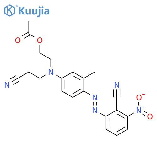 Benzonitrile,2-[2-[4-[[2-(acetyloxy)ethyl](2-cyanoethyl)amino]-2-methylphenyl]diazenyl]-5-nitro- structure